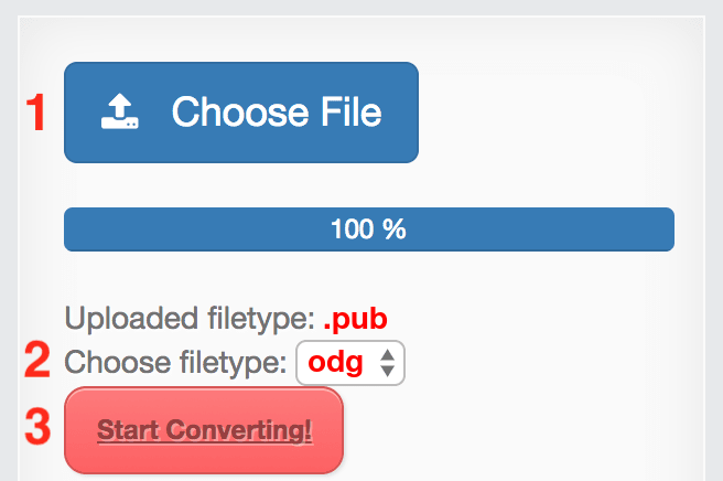 How to convert PUB files online to ODG
